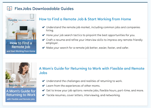 Flexjobs downloadable guides
