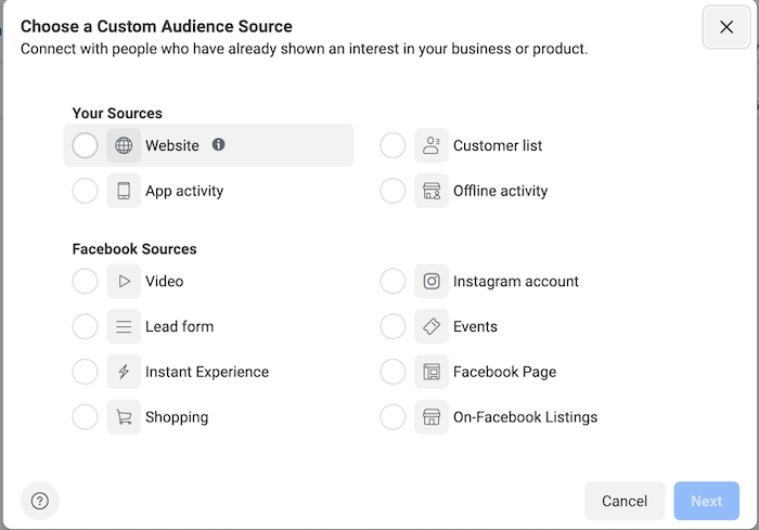 custom audience source