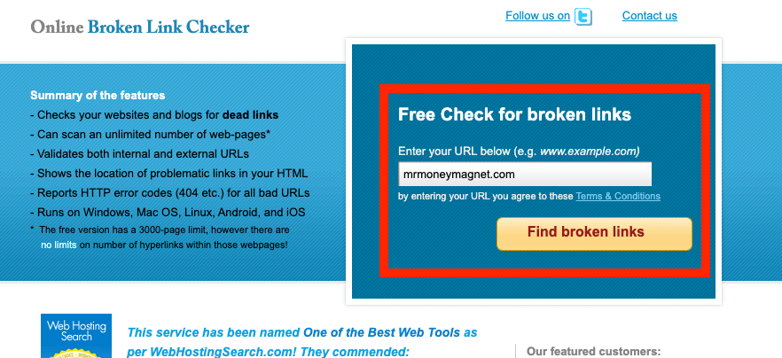 online broken link checker