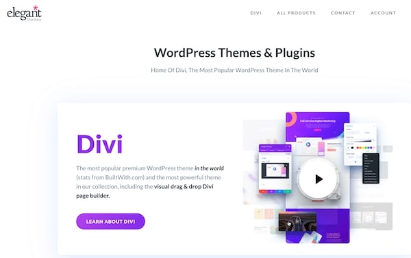 Elegant theme website builder