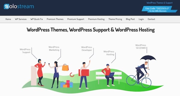 solo theme builds wordpress site