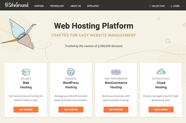 siteground - hosting provider