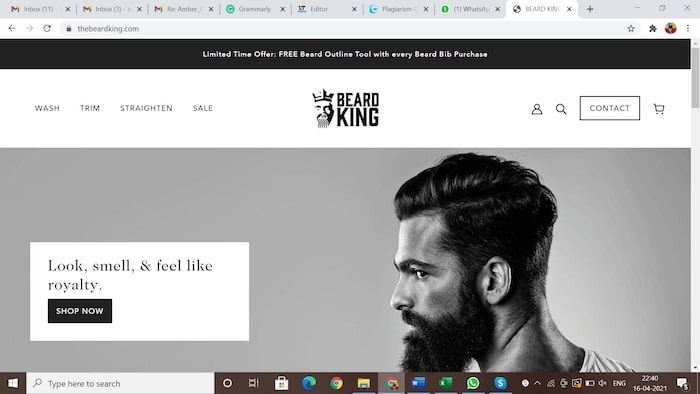 Beard King Home Page