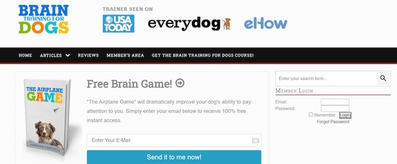 Brain Traning for Dogs Banner