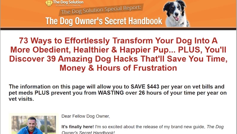 The Dog Owner's Secret Handbook Banner