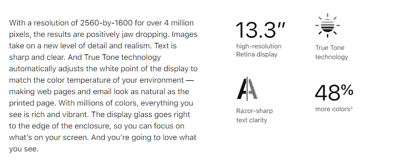 Macbook Air specifications