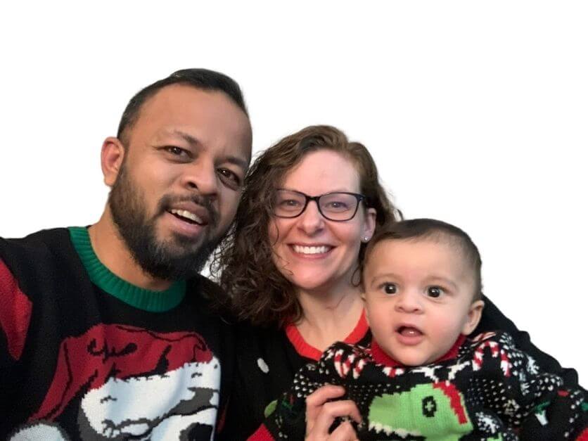 Family photo during chrismis 