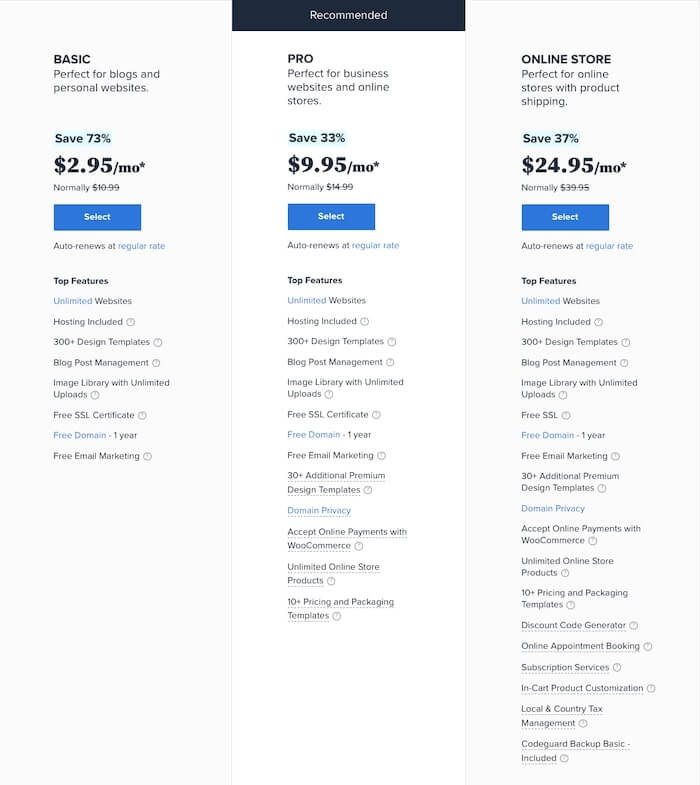 web hosting plans and pakage rates